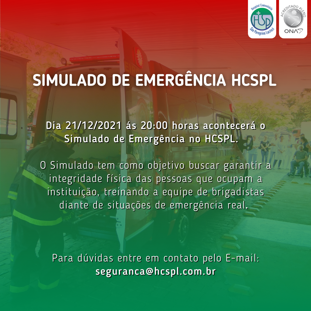 HCSPL | SIMULADO DE EMERGÊNCIA HCSPL